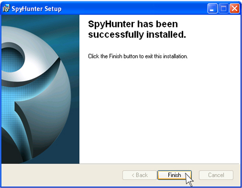 SpyHunter installation finished